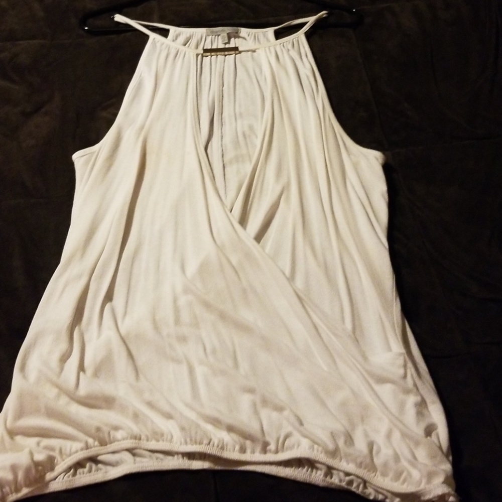 White very open front top